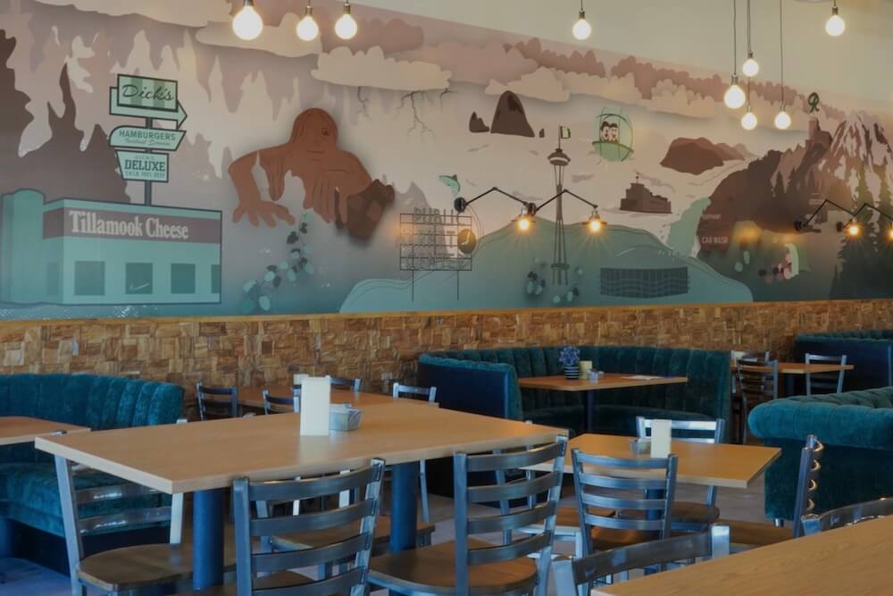 Interior seating of Wicked Rain