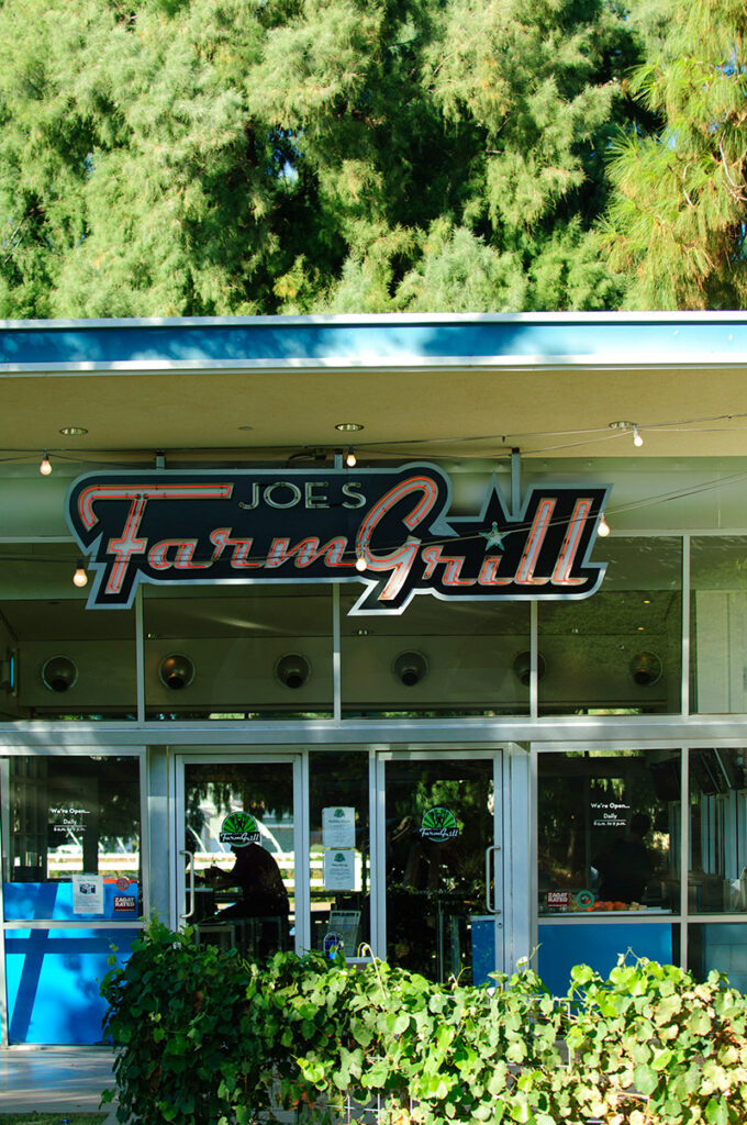 Joe's Farm Grill storefront.