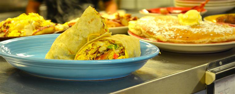 Breakfast options from the Hen House