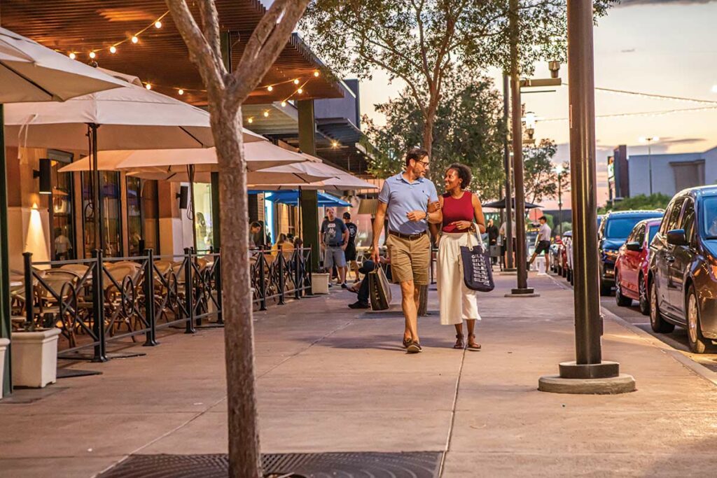 SanTan Village couple walking