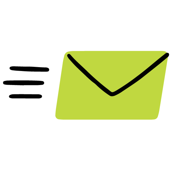 Green fast mail icon Green fast mail icon