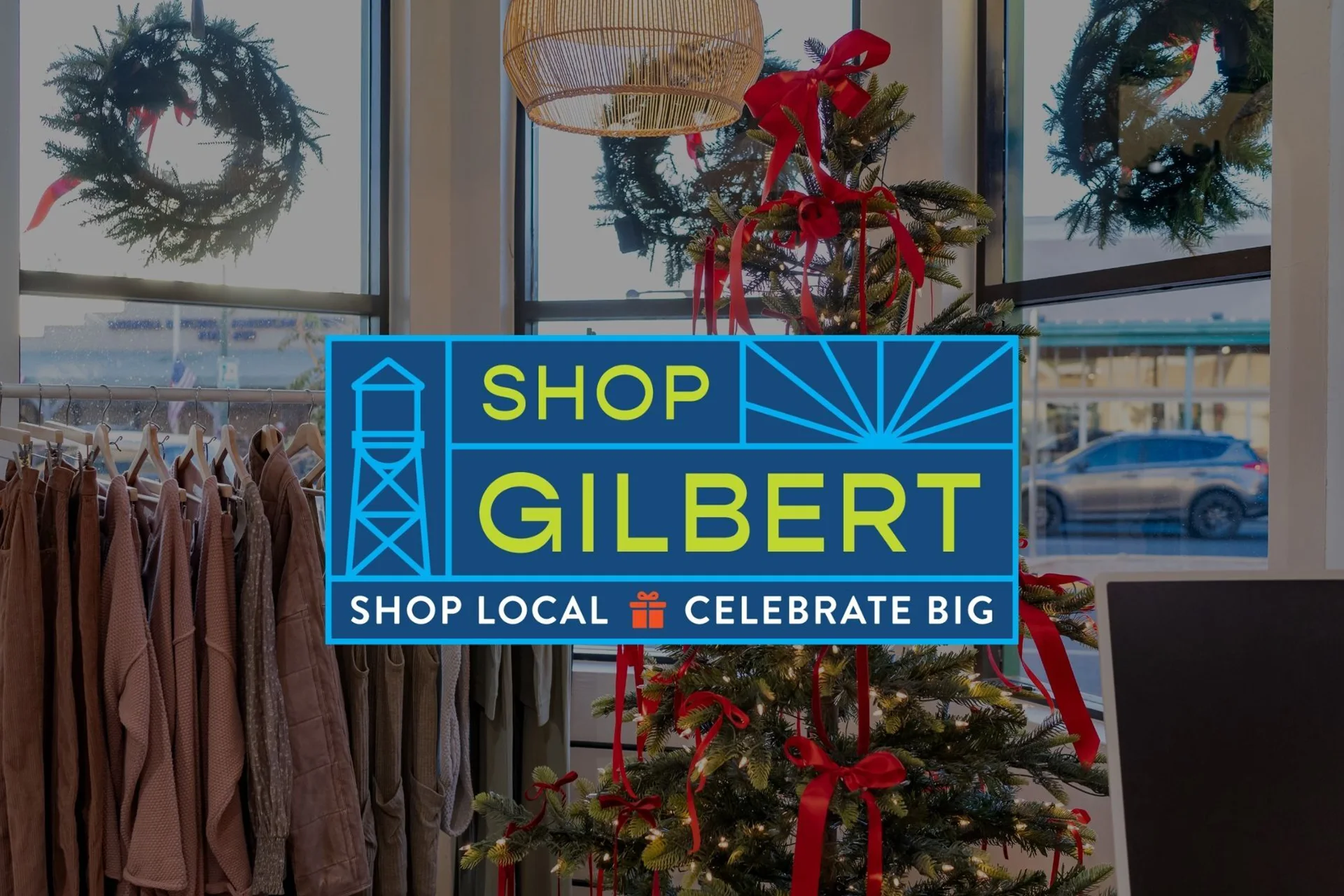 Shop Gilbert, Celebrate Big Logo