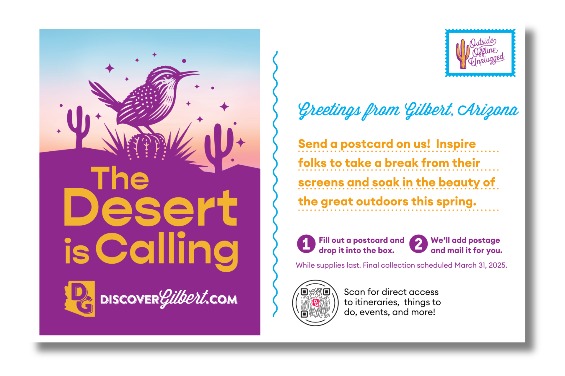 Desert is Calling Postcard