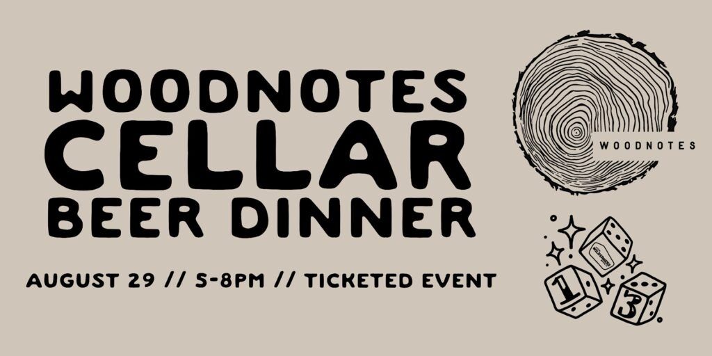 Woodnotes Cellar Beer Dinner Text Logo